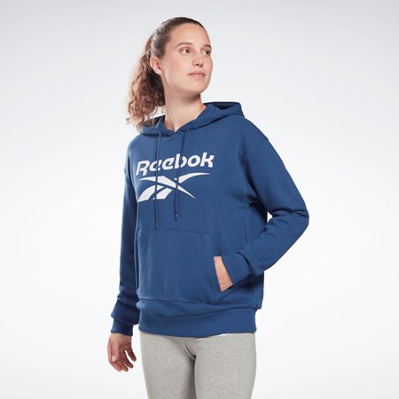 Reebok Reebok Identity Logo French Terry Hoodie Blå | CLN401369