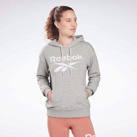 Reebok Reebok Identity Logo French Terry Hoodie Grå Hvide Hvide | UFK874326