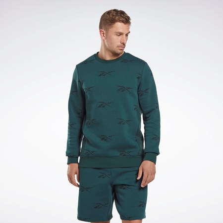 Reebok Reebok Identity Vector Fleece Crew Sweatshirt Grøn | YSR103849