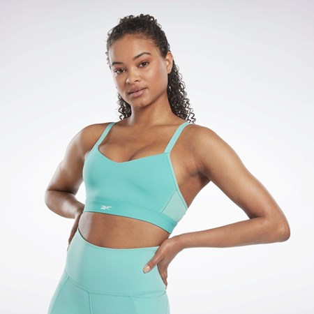 Reebok Reebok Lux Strappy Sports Bra Semi Classic Teal | VEO804396