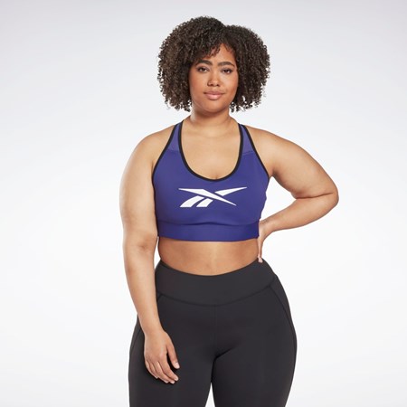 Reebok Reebok Lux Vector Racer Sports Bra (Plus Size) Lilla | HZO069423