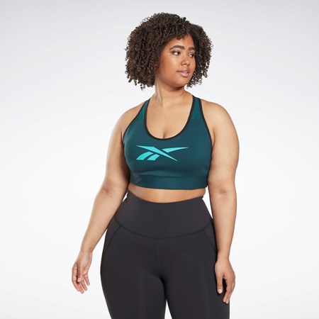 Reebok Reebok Lux Vector Racer Sports Bra (Plus Size) Grøn | NVU405269