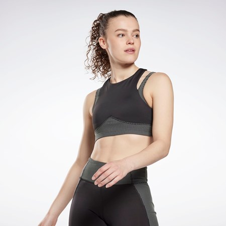 Reebok Studio Layered Bra Top Sort | UML643027