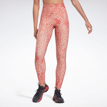 Reebok Studio Lux HR 2.0 Modern Safari Tights Koral | KWS932506