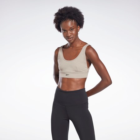 Reebok Studio Reebok Stripped Minimalist Bra Grå | AXJ304281