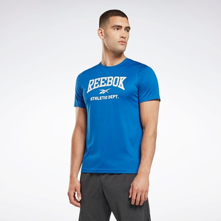 Reebok Workout Ready Grafisk T-Shirt Blå | VRG501376