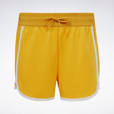 Reebok Workout Ready High-Rise Shorts Bright Ochre | YAP158936