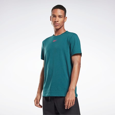 Reebok Workout Ready Mesh T-Shirt Midnight Pine | FRJ736240