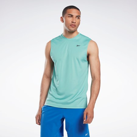 Reebok Workout Ready Uden Ærmer Tech T-Shirt Semi Classic Teal | PZQ287694