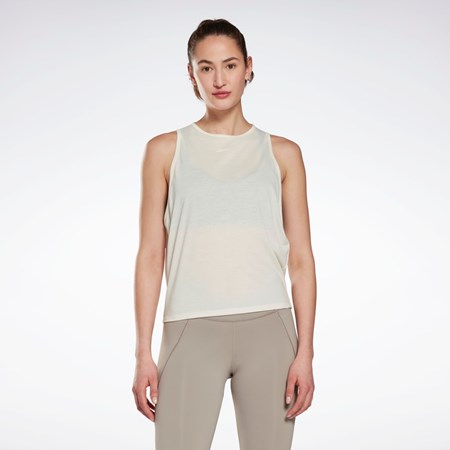 Reebok Yoga Long Tank Top Hvide | KNI256307