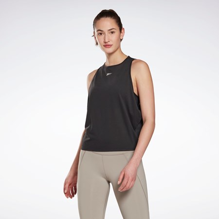 Reebok Yoga Long Tank Top Sort | ZWL235069